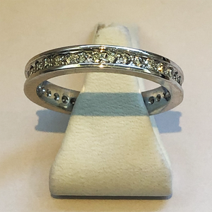 Diamond White Gold Full Handmade Band Wedding Ring