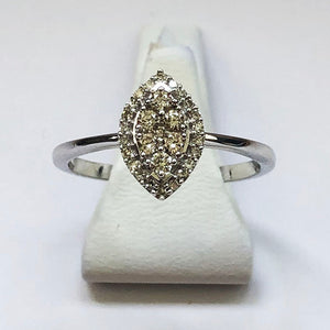 Diamond White Gold Marquise Shaped Ring