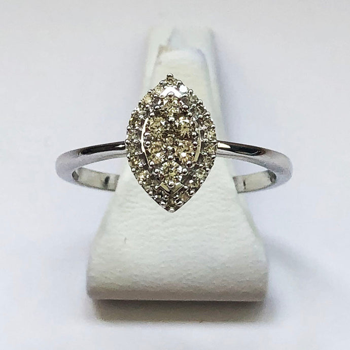 Diamond White Gold Marquise Shaped Ring