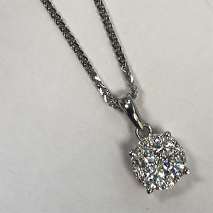 Diamond White Gold Pendant / Necklace