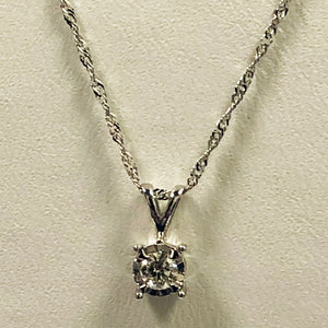 Diamond White Gold Pendant / Necklace