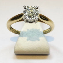 Load image into Gallery viewer, Diamond Yellow Gold Solitaire Ring
