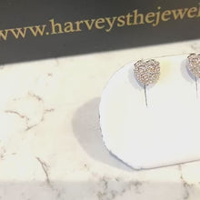 Load and play video in Gallery viewer, Heart Shaped Diamond Earrings - B464
