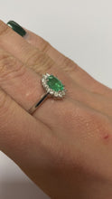 Load and play video in Gallery viewer, Emerald &amp; Diamond Ring - Product Code - R109
