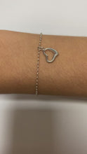 Load and play video in Gallery viewer, White Gold Heart Bracelet - Product Code - VX1899
