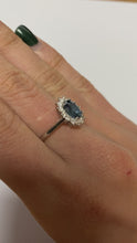 Load and play video in Gallery viewer, Sapphire &amp; Diamond White Gold Ring - Product Code - R111
