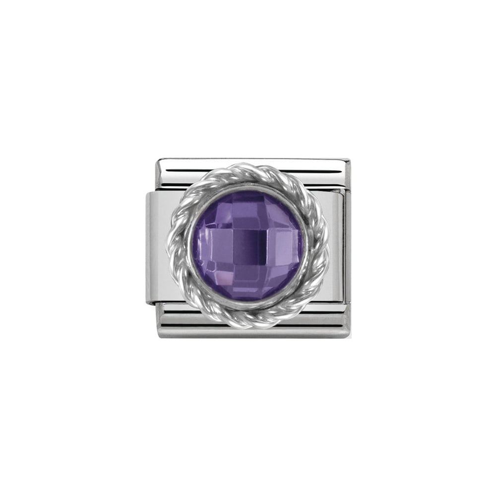 Silver Round Violet CZ  - Product Code - 330601-001