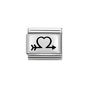 Silver Heart Arrow Charm - Product Code - 330109-37