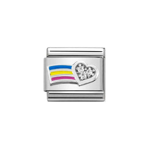 Nomination Silvershine Cubic Zirconia Heart Rainbow - Product Code - 330321-01