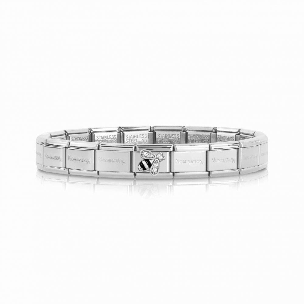 Nomination Silver Bee Charm & Nomination Steel Bracelet - Product Code - 330321/02