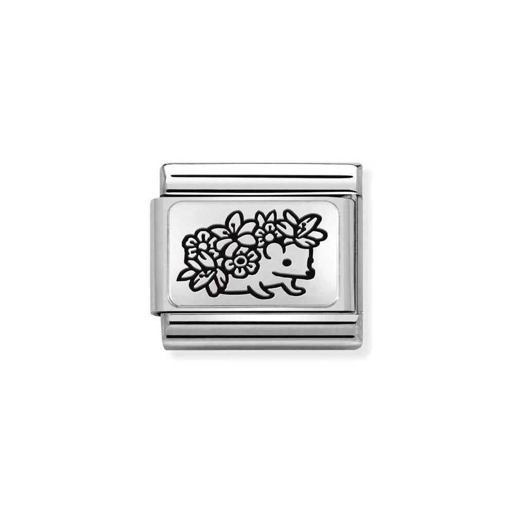 Nomination Silver Hedgehog with Flowers Charm - Product Code - 330111/29