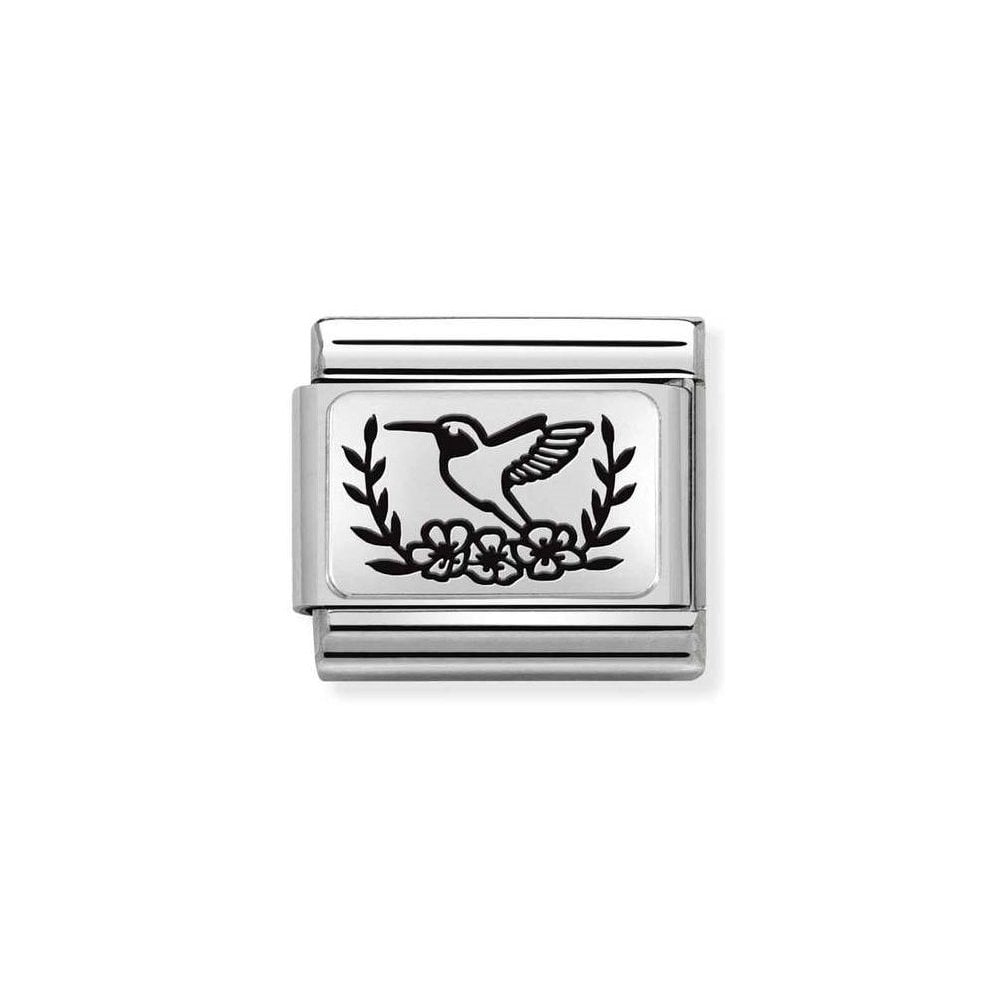 Nomination Silver Hummingbird with Flowers Charm - Product Code - 330111/19
