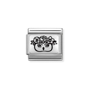 Nomination Silver Owl with Flowers Charm - Product Code - 330111/30