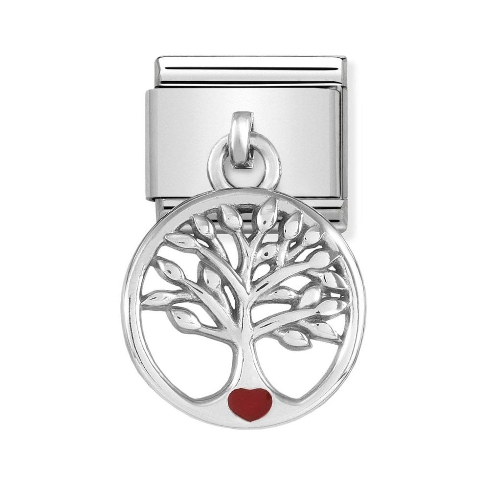 Nomination Tree Of Life with Red Heart - Product Code - 331805-07