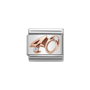 Nomination Rose Gold Stone Set Numbers - CLICK FOR ALL NUMBERS