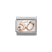Load image into Gallery viewer, Nomination Rose Gold Stone Set Numbers - CLICK FOR ALL NUMBERS
