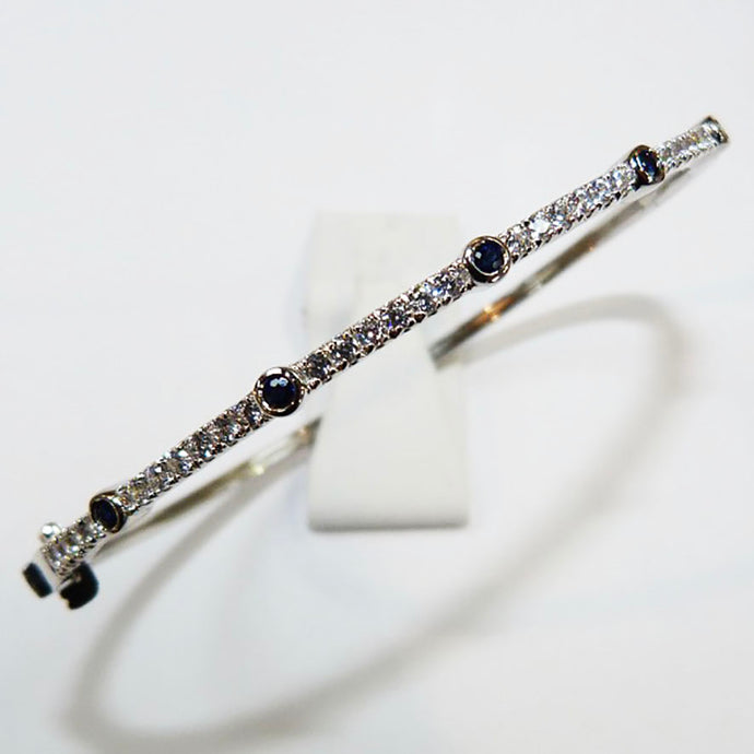 Sapphire and silver bracelet