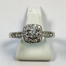 Load image into Gallery viewer, Diamond White Gold Ring With Diamond Shoulders

