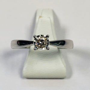 Diamond White Gold Solitaire Ring - Product Code - D30