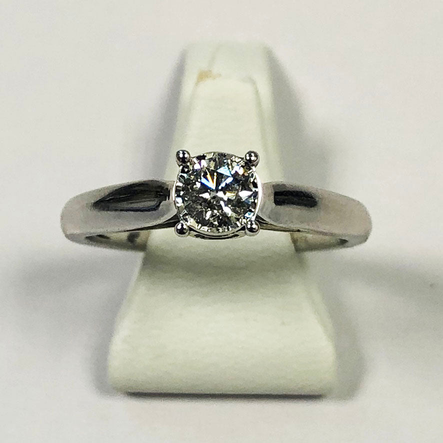 Diamond White Gold Solitaire Ring - Product Code - G512