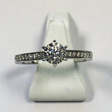 Load image into Gallery viewer, Diamond White Gold Solitaire Ring - Product Code - B425
